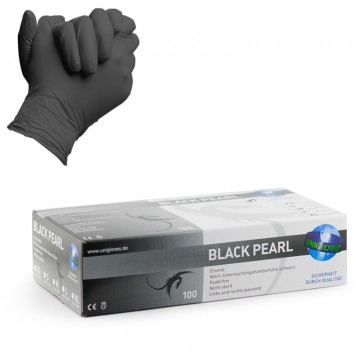 Black Pearl gants en nitrile non poudrés non stériles  Black Pearl gants noirs en nitrile non poudrés non stériles-1333