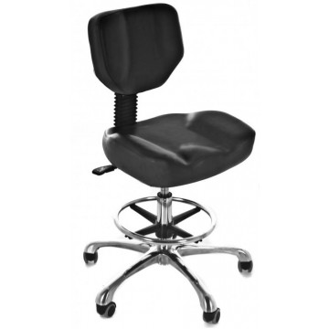 Tabouret réglable avec dossier et repose-pieds 02-1569