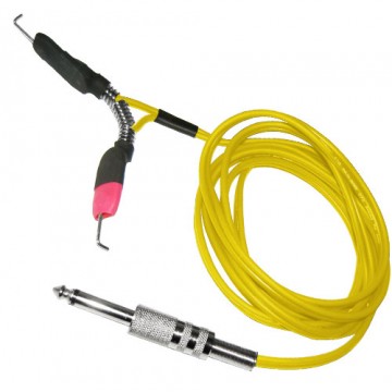 Clip cord Jack - Banana blug con molla yellow-2835
